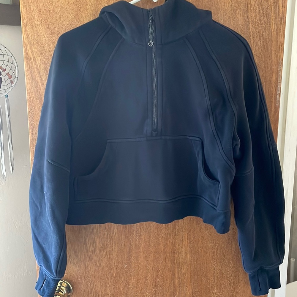 Lululemon black scuba half zip hoodie